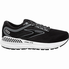Brooks Ariel GTS 23 WIDE FIT Womens Running Shoes - Black Brooks cushioned sneakers for distance running