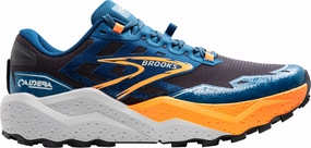 Brooks Caldera 7 Mens Trail Running Shoes - Blue Brooks cushioned sneakers for distance running