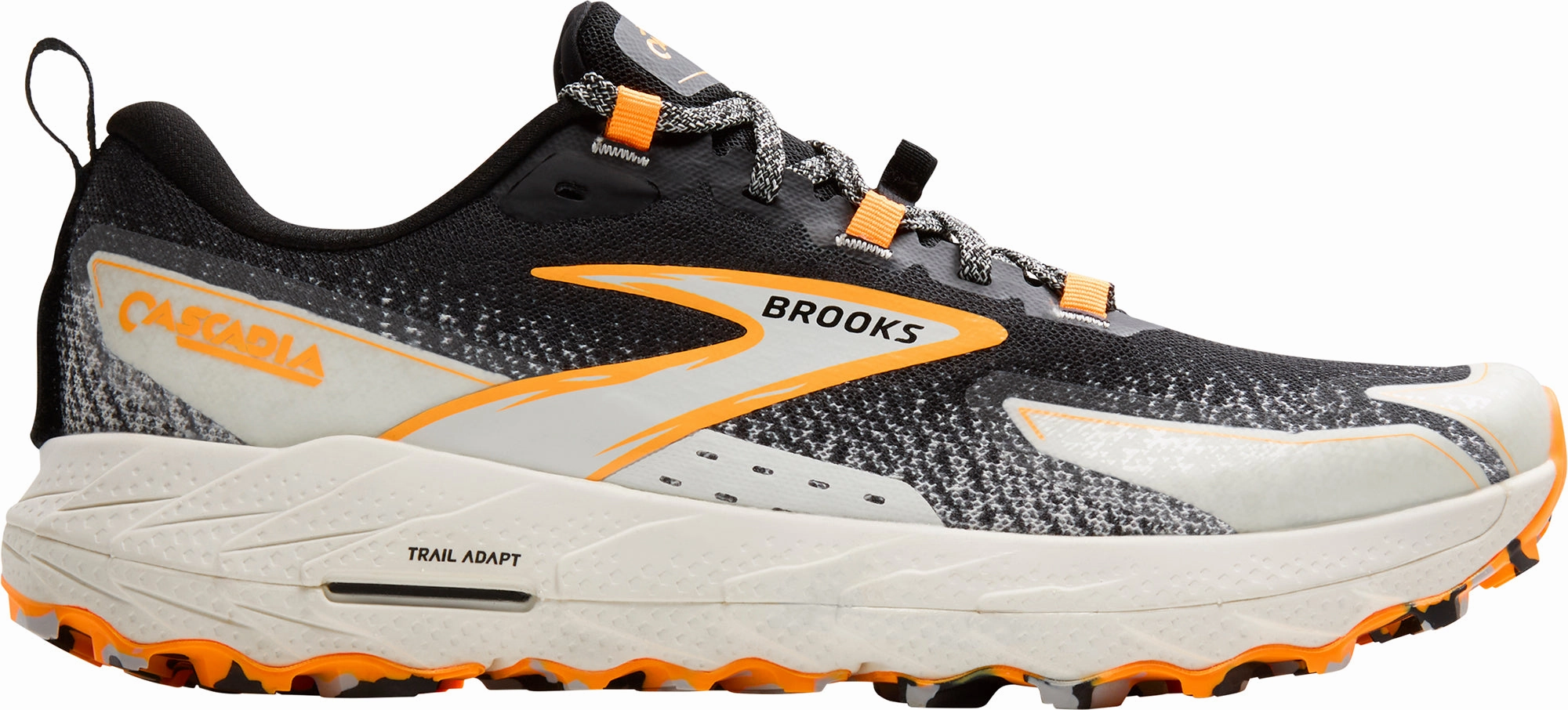 Brooks Cascadia 18 Mens Trail Running Shoes - Black Brooks cushioned sneakers for distance running