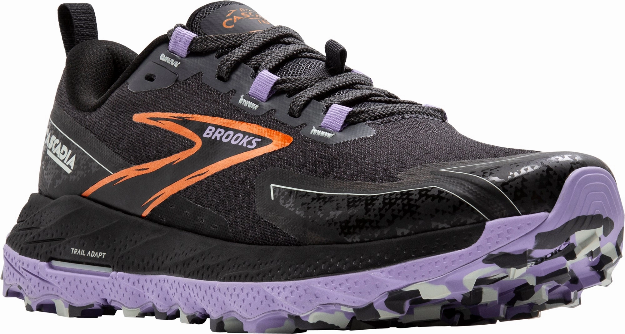 Brooks Cascadia 18 WIDE FIT Womens Trail Running Shoes - Black Responsive Road Shoes