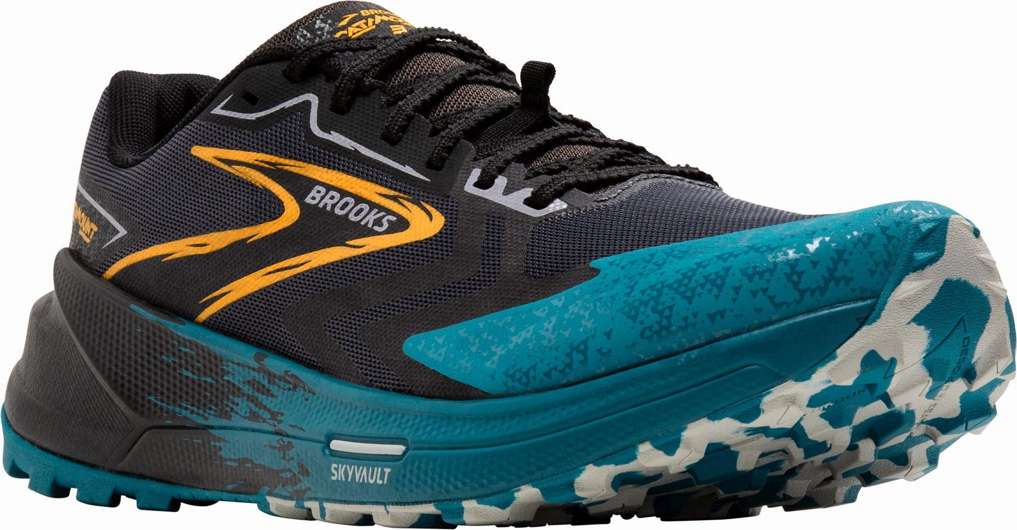 Brooks Catamount 3 Mens Trail Running Shoes - Black Responsive Road Shoes