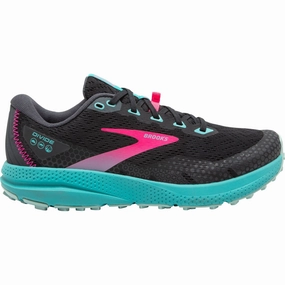 Brooks Divide 3 Womens Trail Running Shoes - Black Brooks cushioned sneakers for distance running