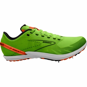 Brooks Draft XC Cross Country Spikes - Green Brooks cushioned sneakers for distance running