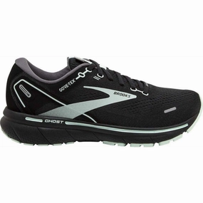 Brooks Ghost 14 GORE-TEX Womens Running Shoes - Black Brooks cushioned sneakers for distance running