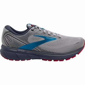 Brooks Ghost 14 Mens Running Shoes - Grey Brooks cushioned sneakers for distance running