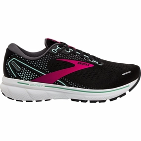 Brooks Ghost 14 Womens Running Shoes - Black Brooks cushioned sneakers for distance running