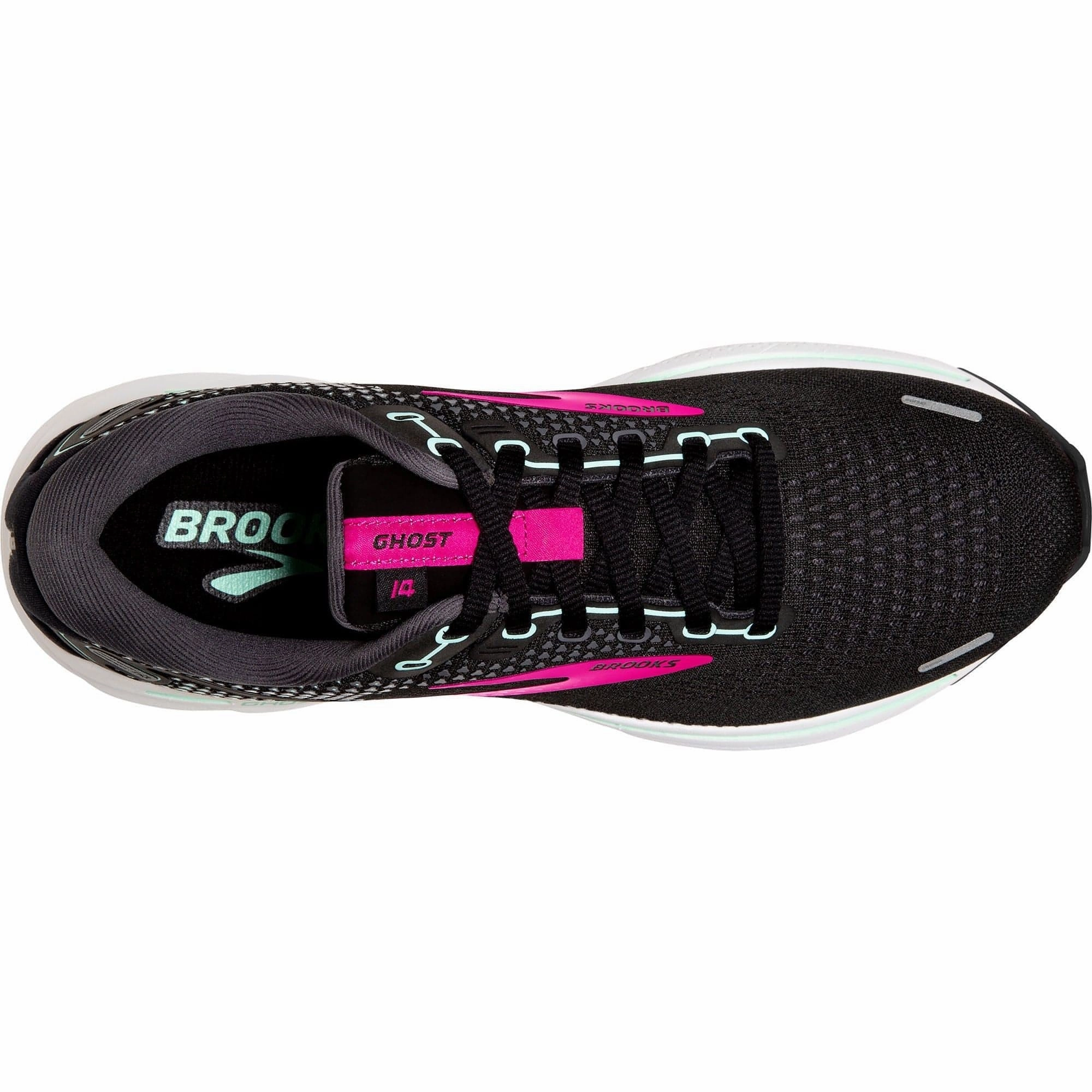 Brooks Ghost 14 Womens Running Shoes - Black Distance Runners