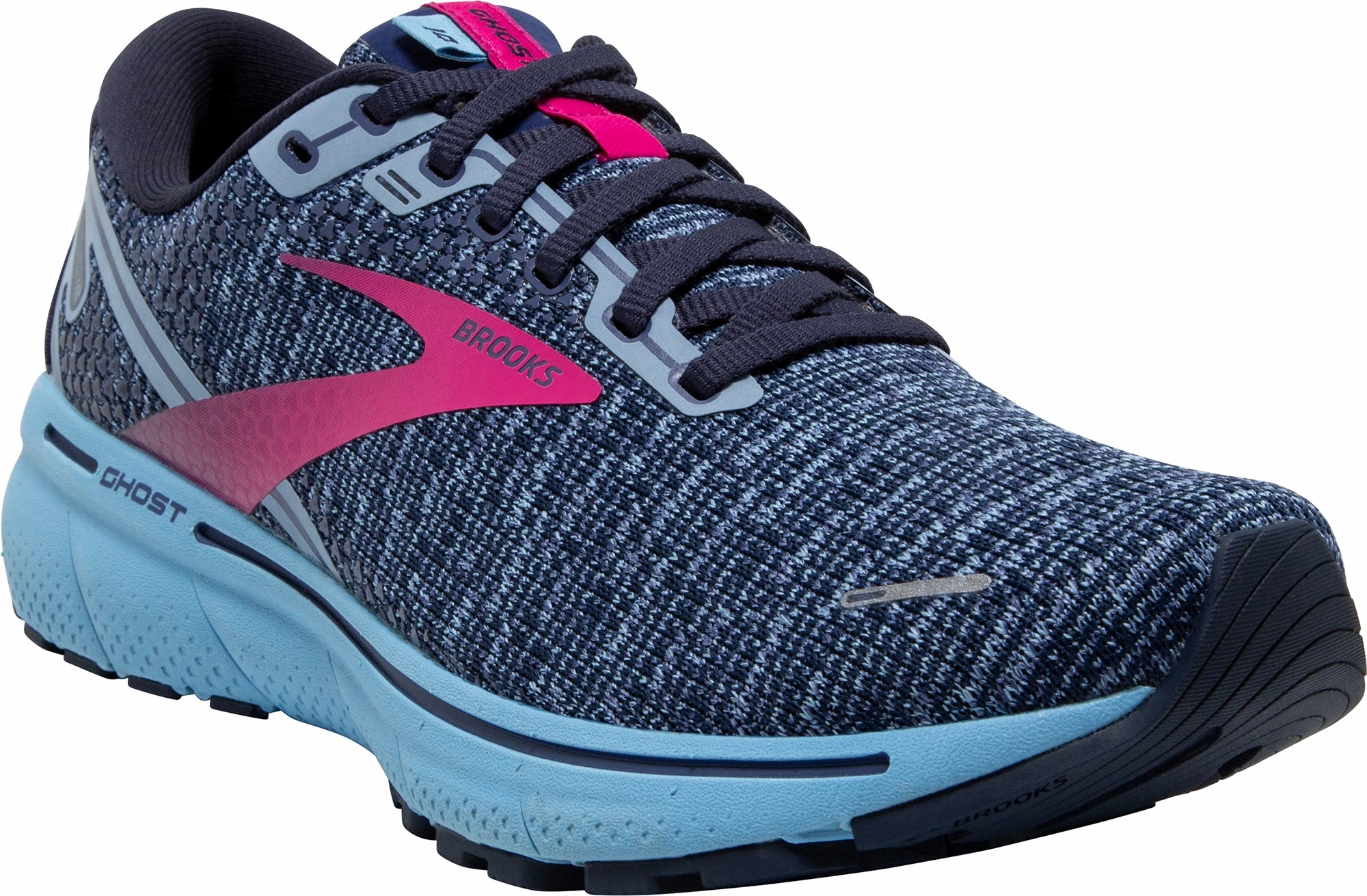 Brooks Ghost 14 Womens Running Shoes - Blue Responsive Road Shoes