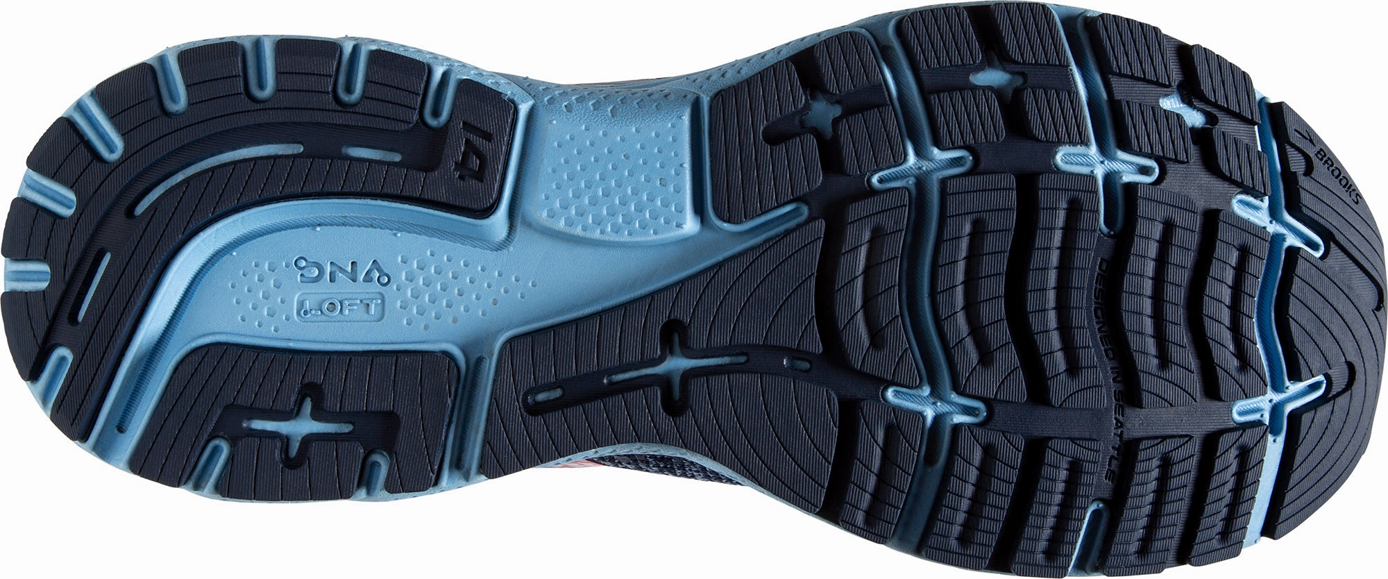 Brooks Ghost 14 Womens Running Shoes - Blue Responsive Road Shoes