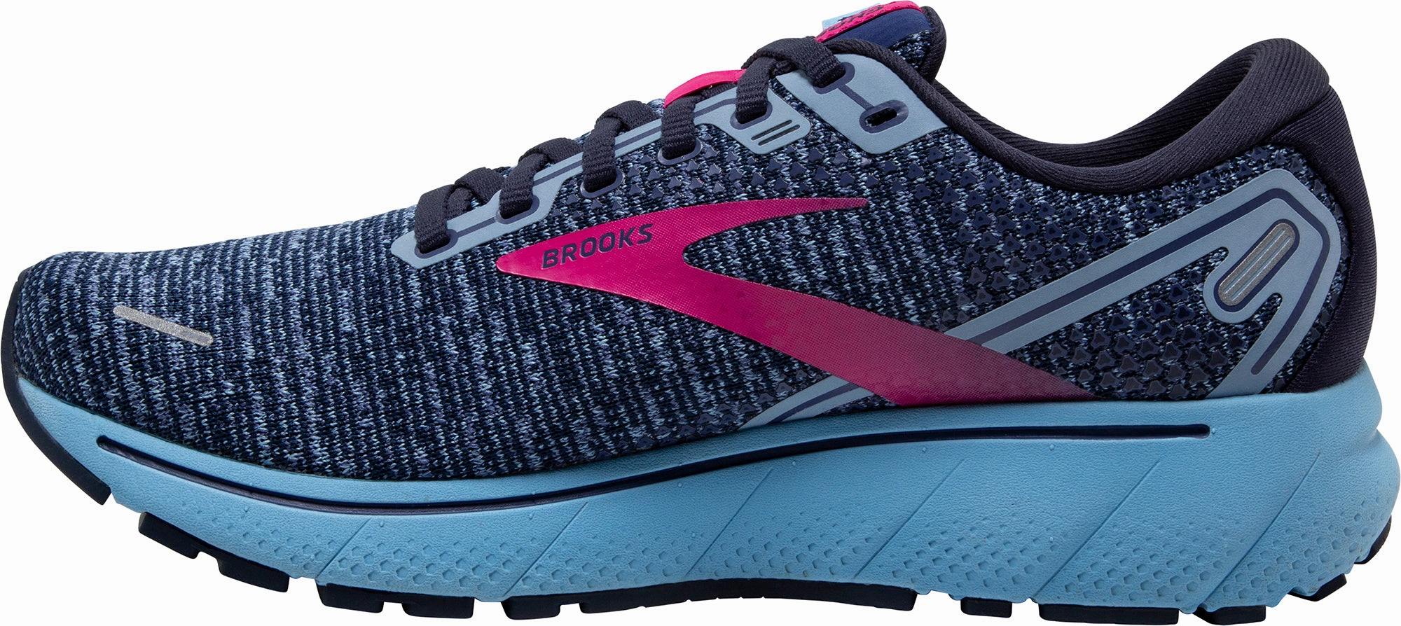 Brooks Ghost 14 Womens Running Shoes - Blue Responsive Road Shoes