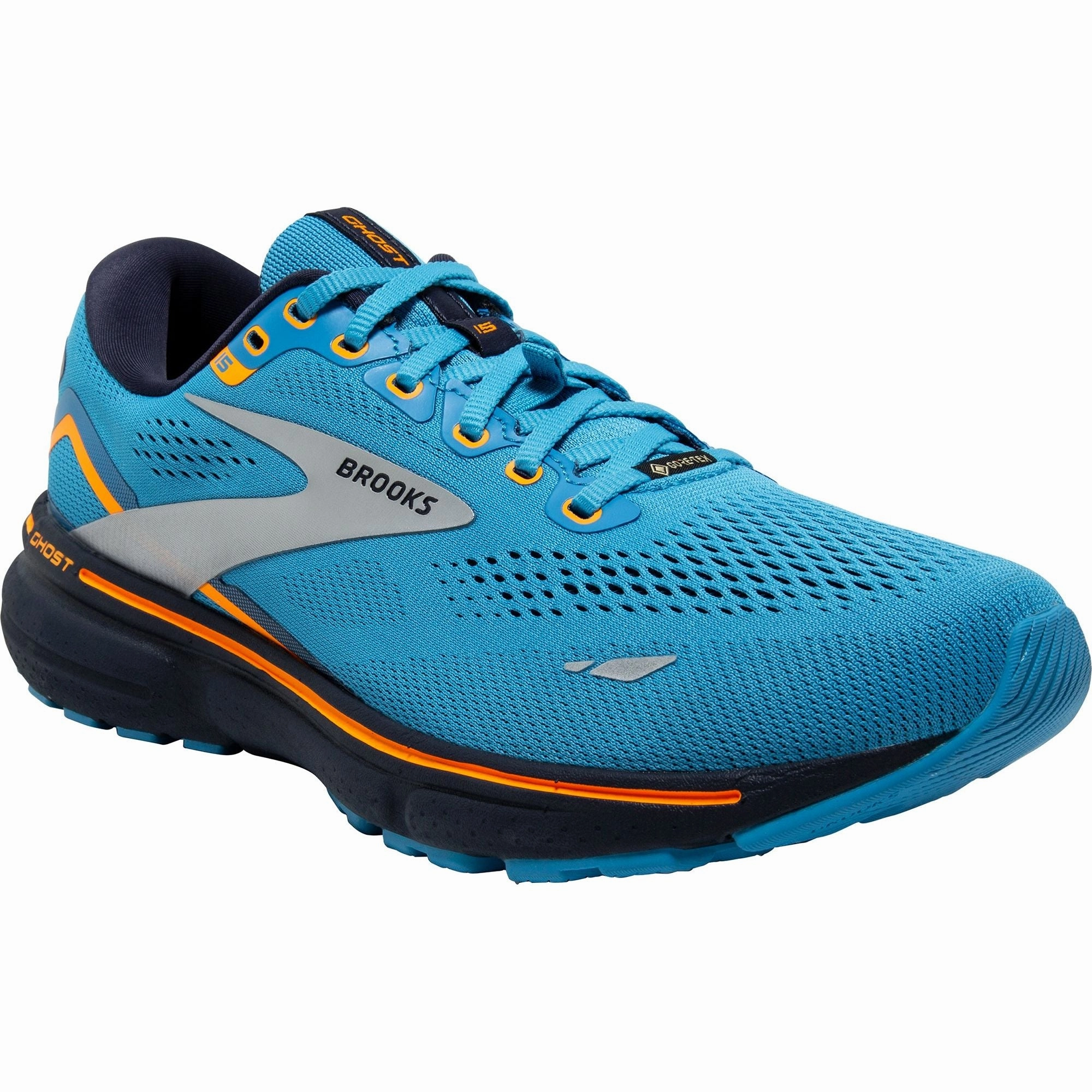 Brooks Ghost 15 GORE-TEX Mens Running Shoes - Blue Responsive Road Shoes