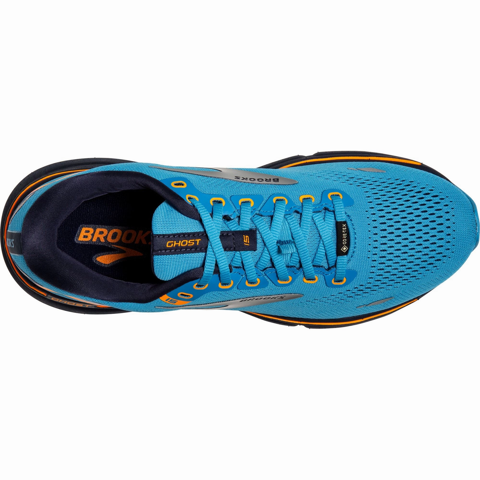 Brooks Ghost 15 GORE-TEX Mens Running Shoes - Blue Responsive Road Shoes