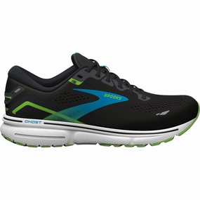 Brooks Ghost 15 Mens Running Shoes - Black Brooks cushioned sneakers for distance running