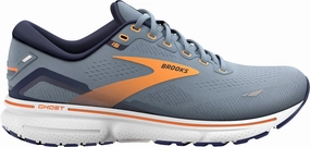 Brooks Ghost 15 Mens Running Shoes - Grey Brooks cushioned sneakers for distance running