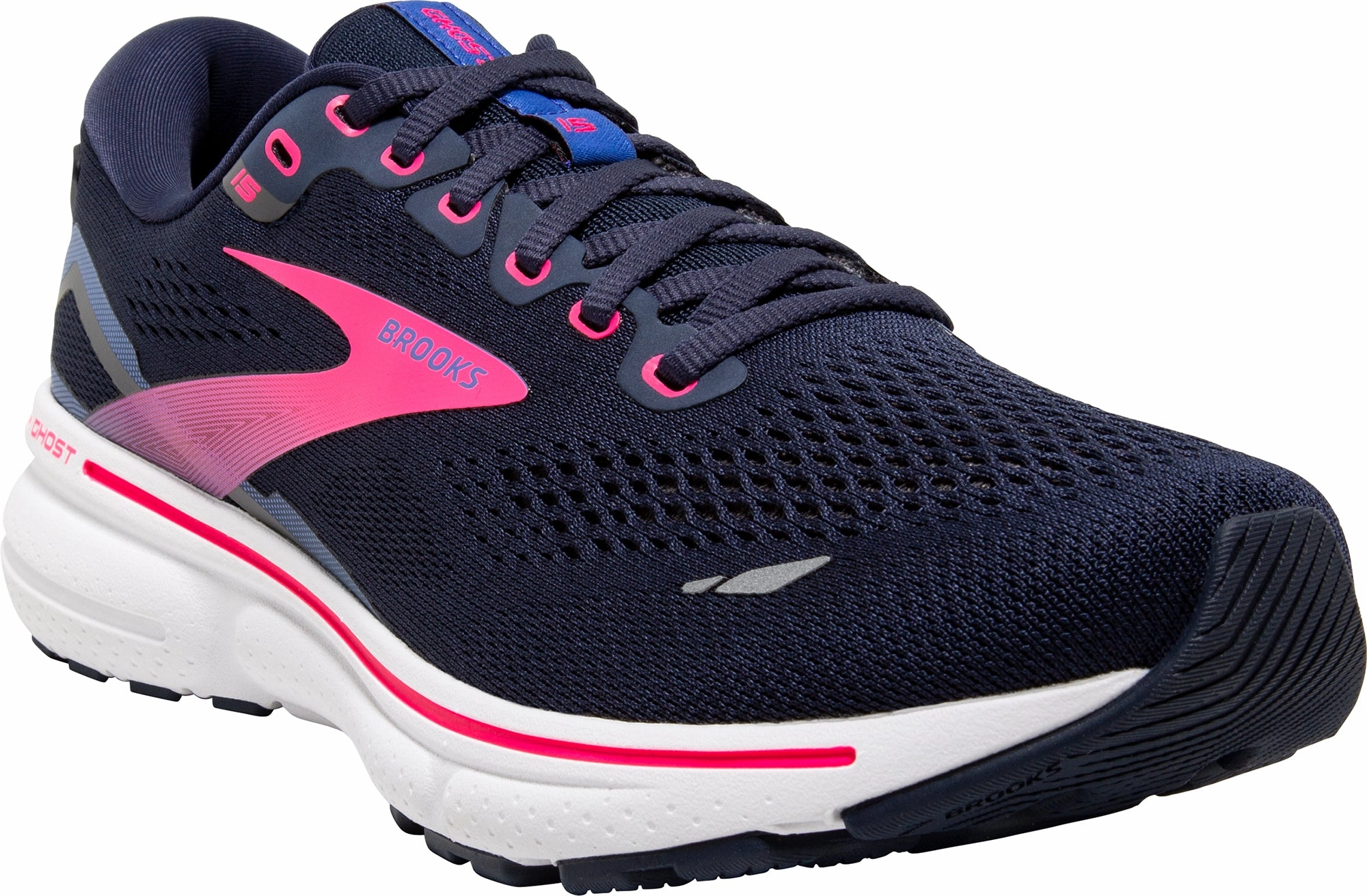 Brooks Ghost 15 Womens Running Shoes - Navy Responsive Road Shoes