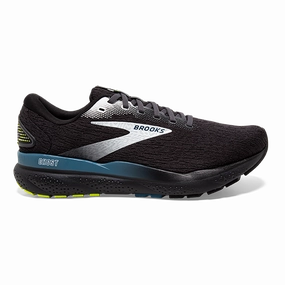 Brooks Ghost 16 - Black - Ebony - Blue Brooks running shoes with responsive cushioning