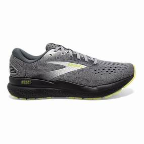 Brooks Ghost 16 - Primer - Grey - Lime Brooks running shoes with responsive cushioning
