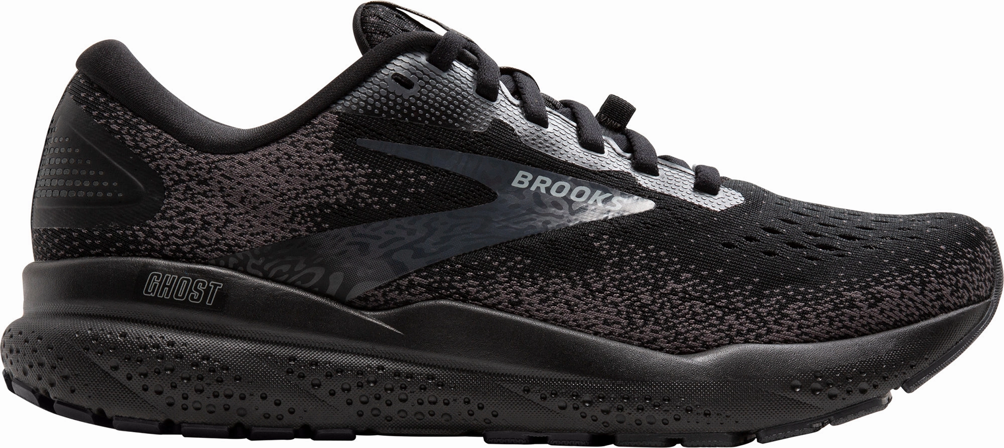 Brooks Ghost 16 GORE-TEX Mens Running Shoes - Black Brooks cushioned sneakers for distance running