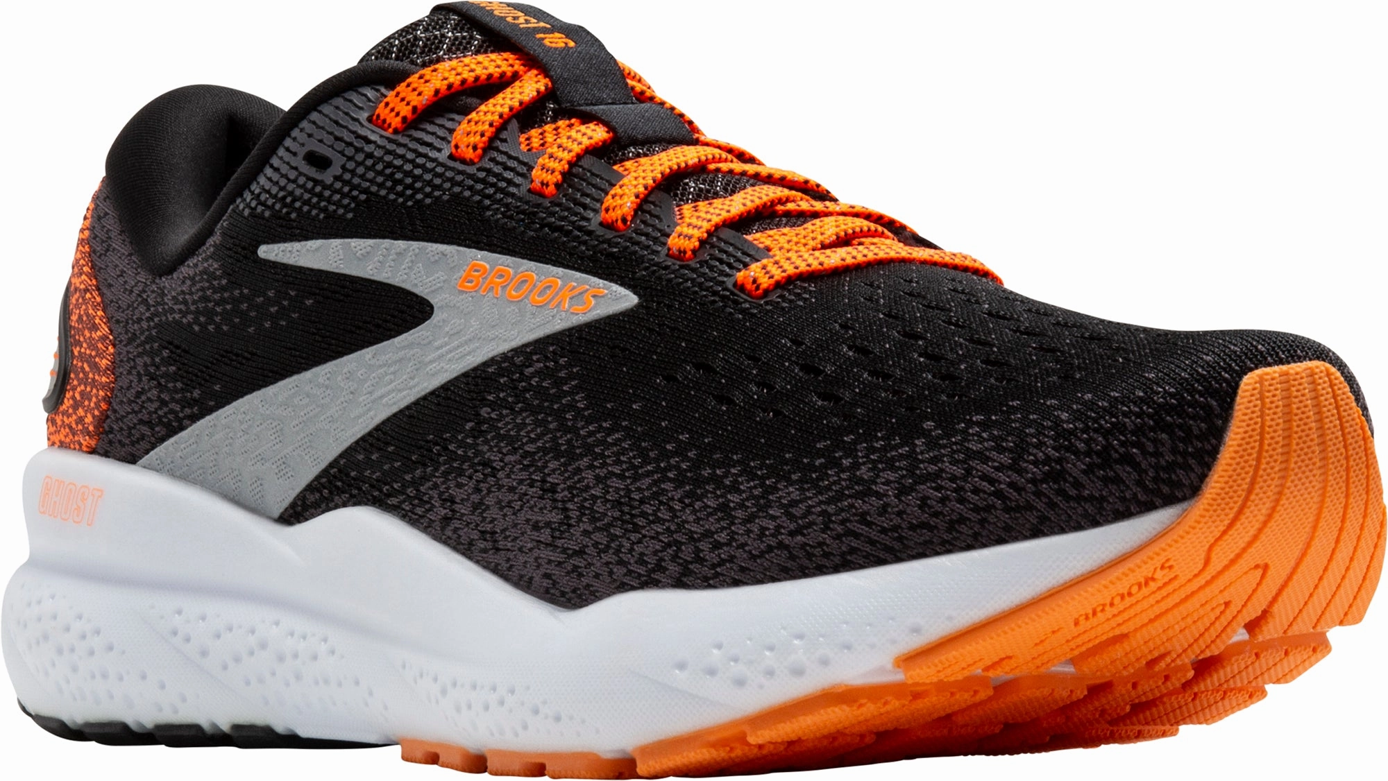Brooks Ghost 16 Mens Running Shoes - Black Responsive Road Shoes
