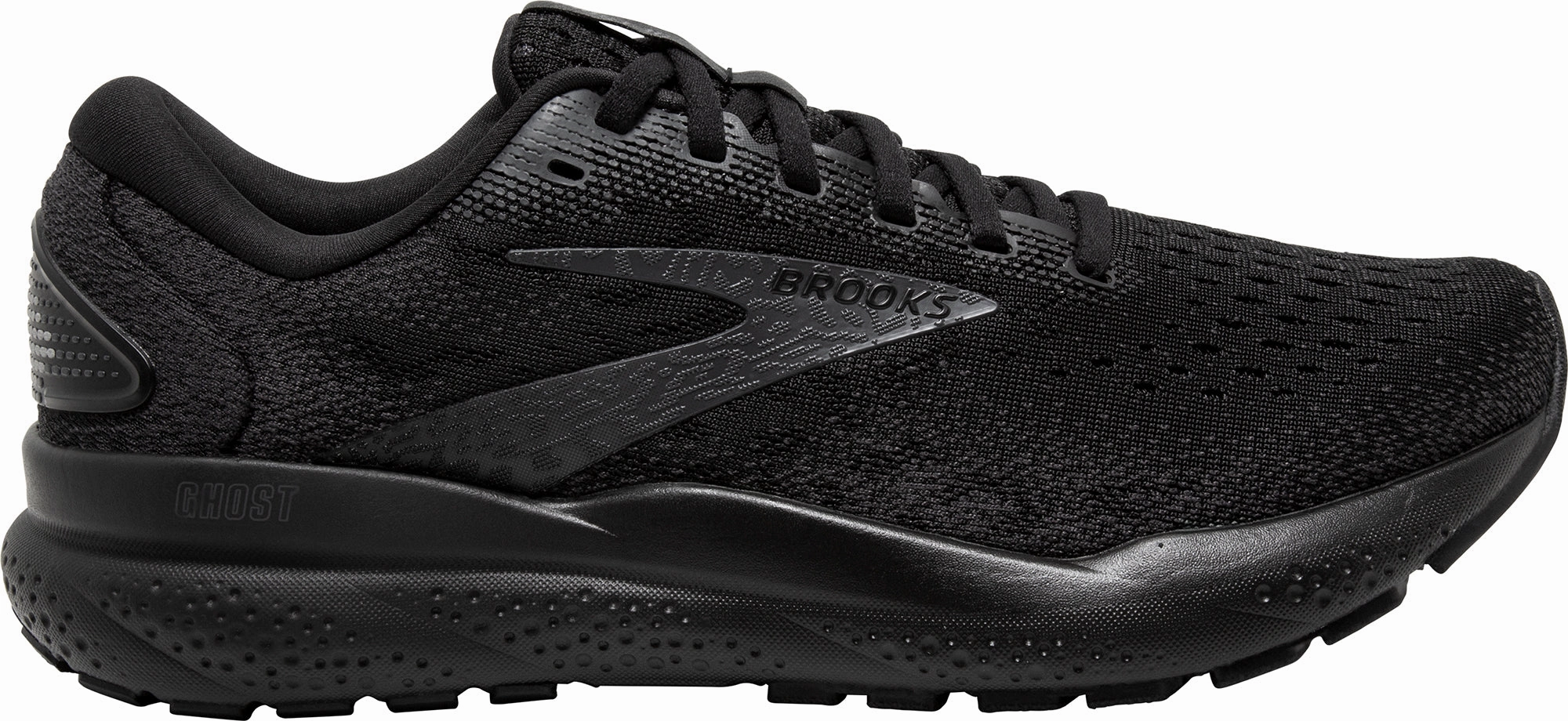 Brooks Ghost 16 NARROW FIT Womens Running Shoes - Black Brooks cushioned sneakers for distance running