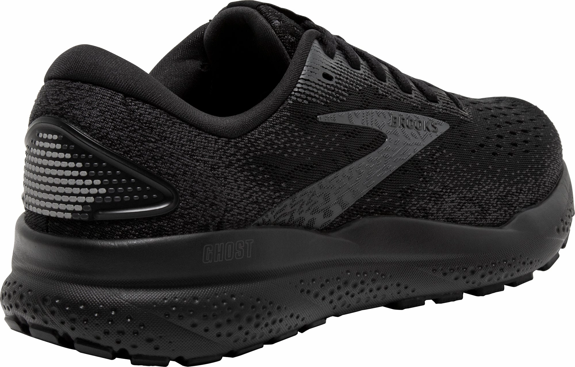 Brooks Ghost 16 WIDE FIT (2E) Mens Running Shoes - Black Responsive Road Shoes