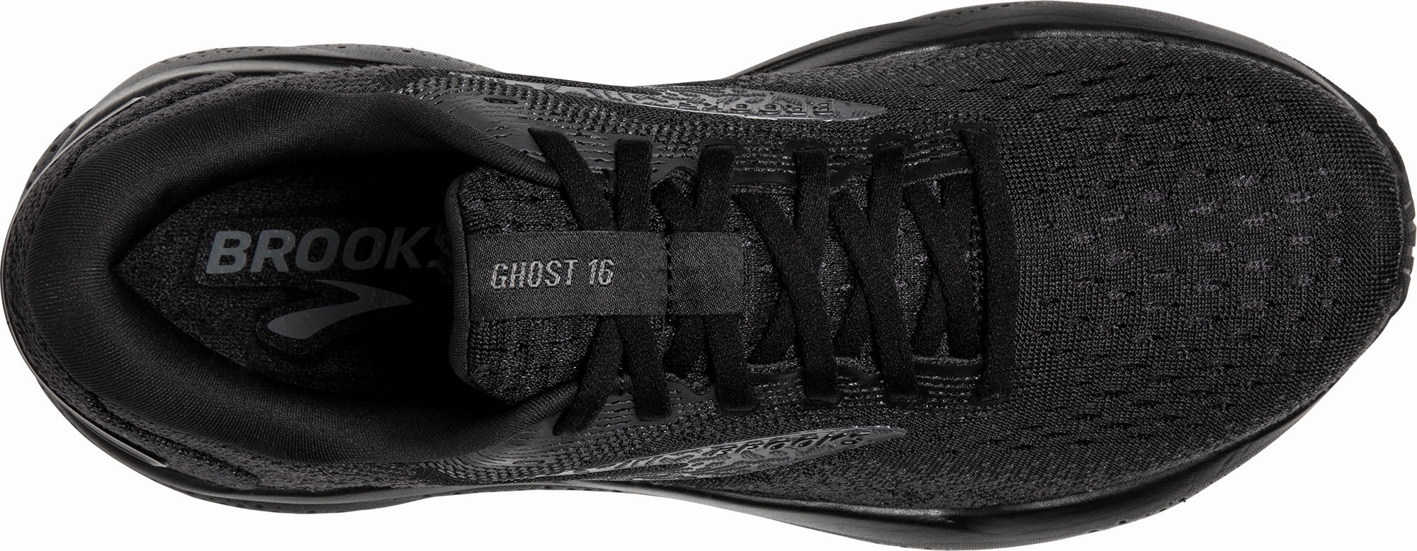 Brooks Ghost 16 WIDE FIT (2E) Mens Running Shoes - Black Responsive Road Shoes