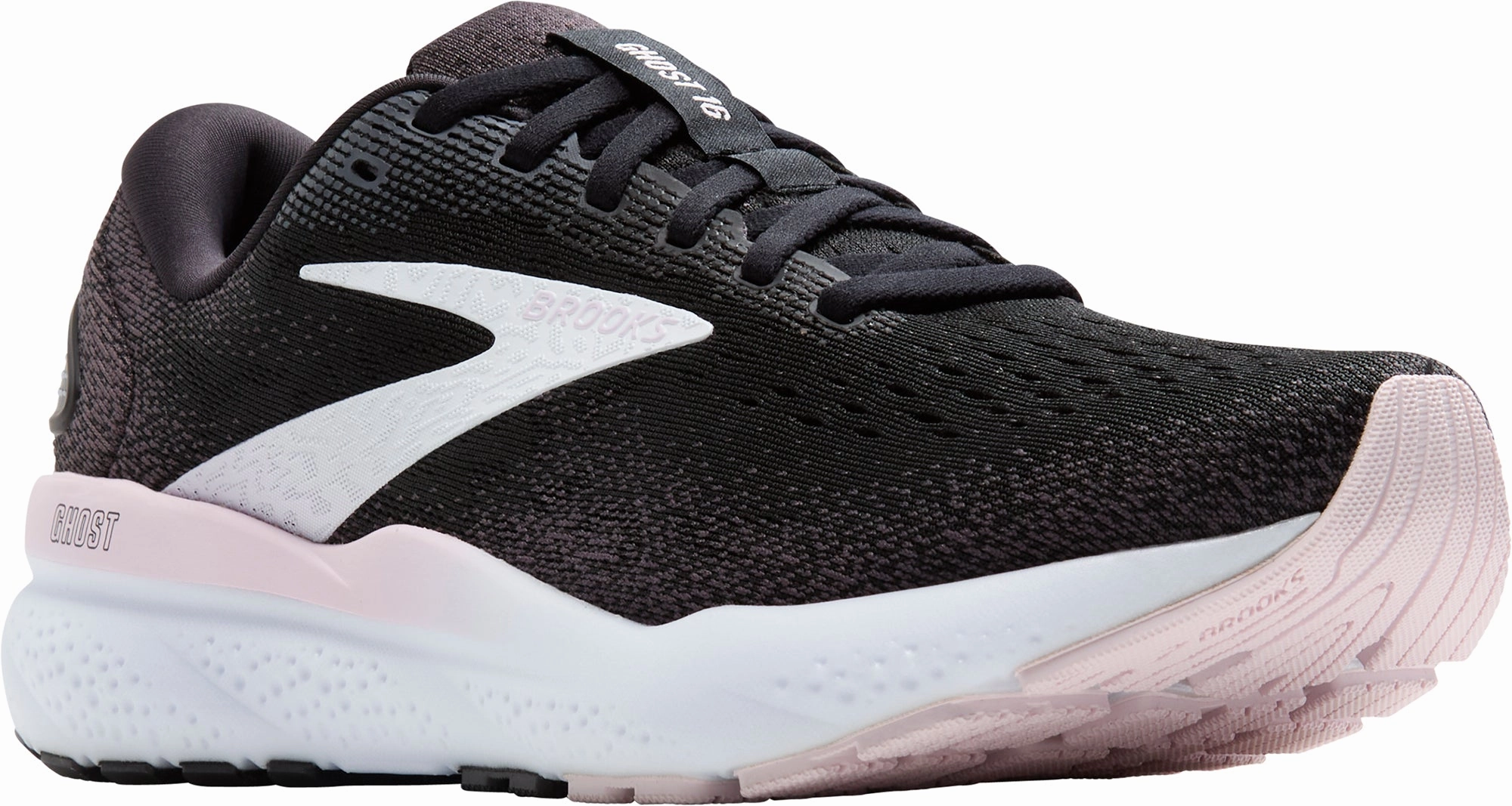 Brooks Ghost 16 Womens Running Shoes - Black Training Sneakers