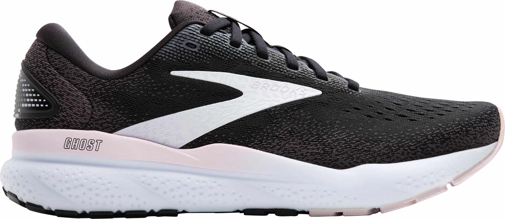 Brooks Ghost 16 Womens Running Shoes - Black Brooks breathable running shoes for performance