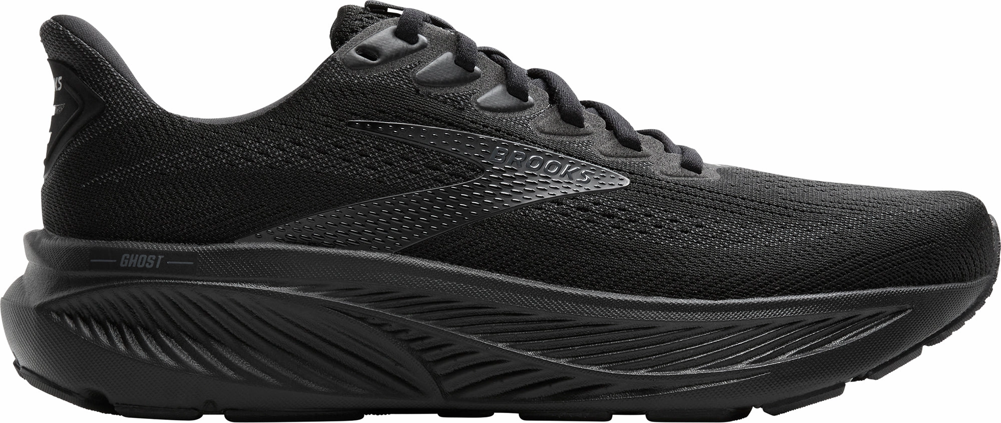 Brooks Ghost 17 WIDE FIT Womens Running Shoes - Black Brooks cushioned sneakers for distance running