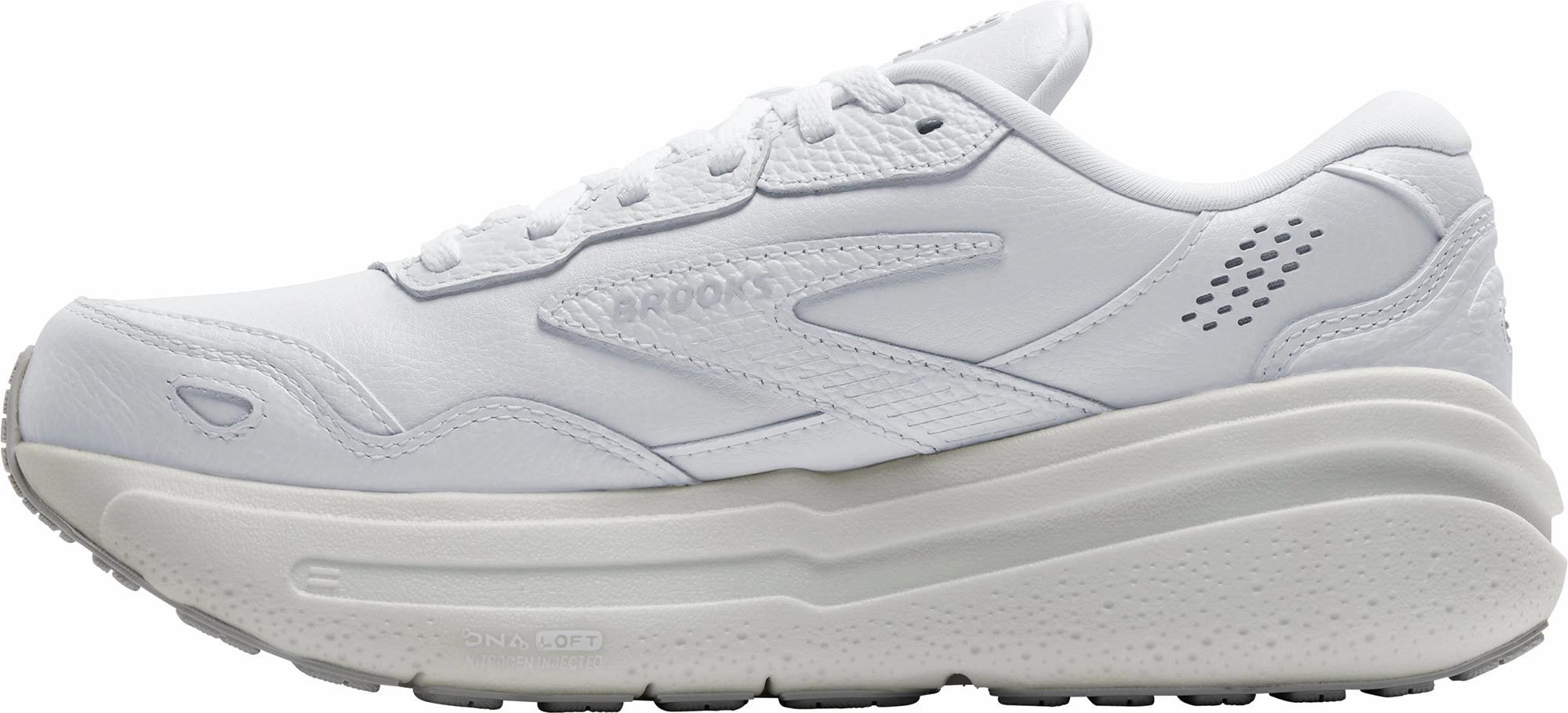 Brooks Ghost Max L Womens Walking Shoes - White Training Sneakers