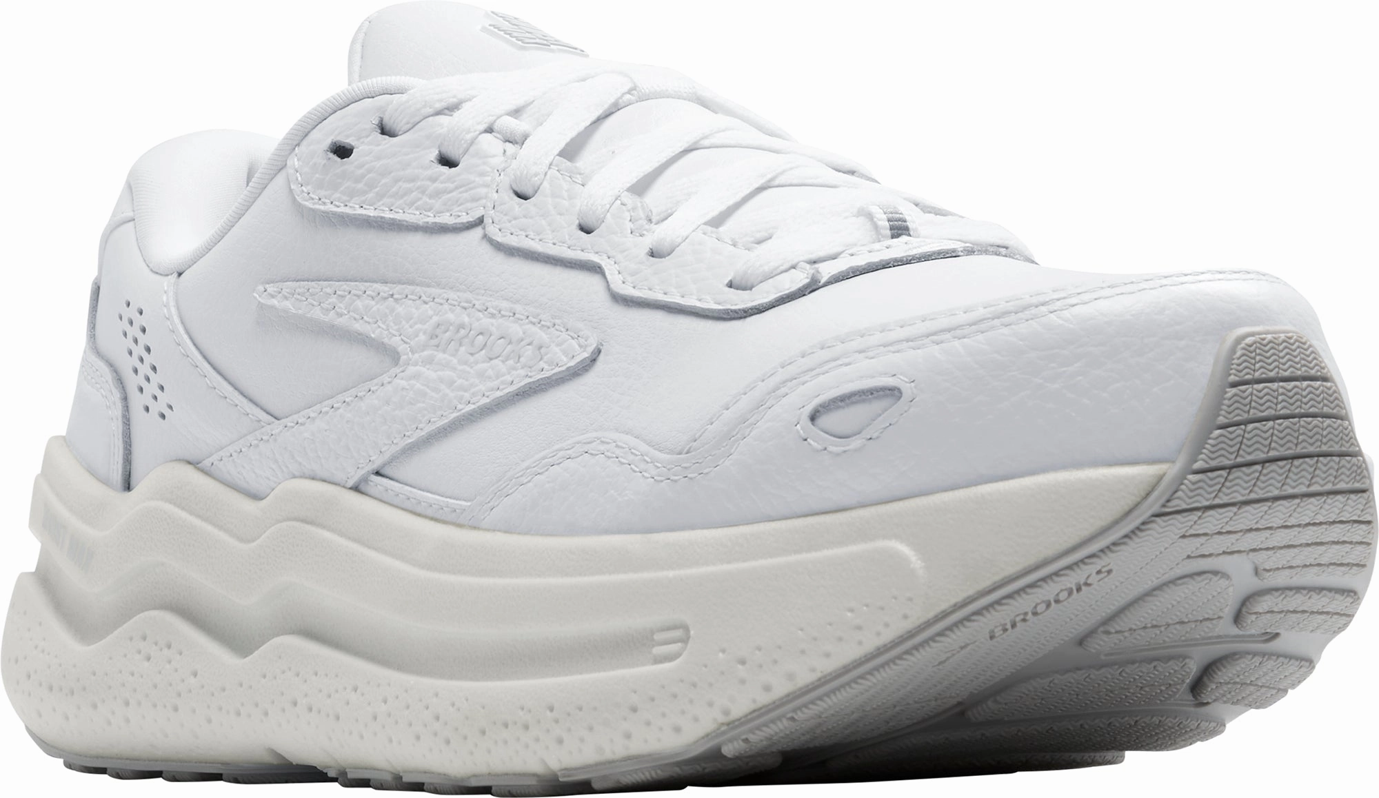 Brooks Ghost Max L Womens Walking Shoes - White Training Sneakers