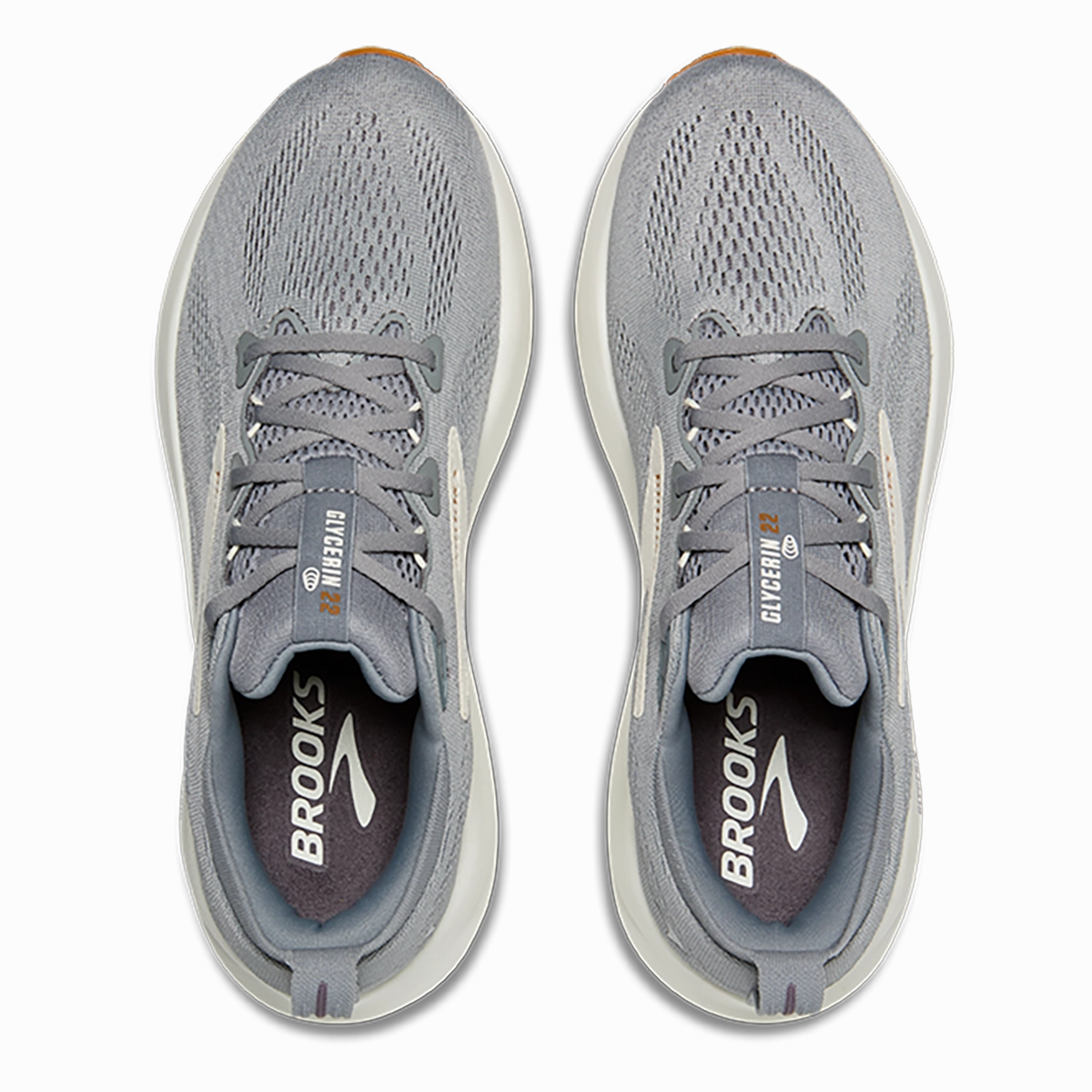 Brooks Glycerin 22 Primer Gray - Gray - Honey Ginger Brooks performance running shoes