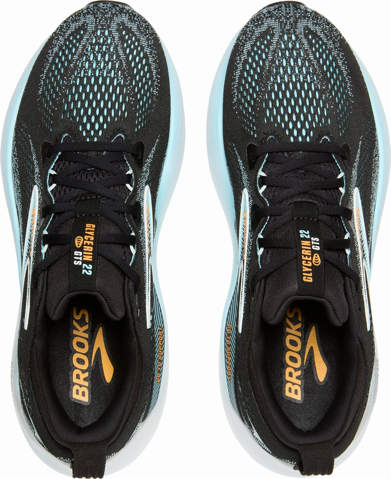 Brooks Glycerin GTS 22 Mens Running Shoes - Black Distance Runners