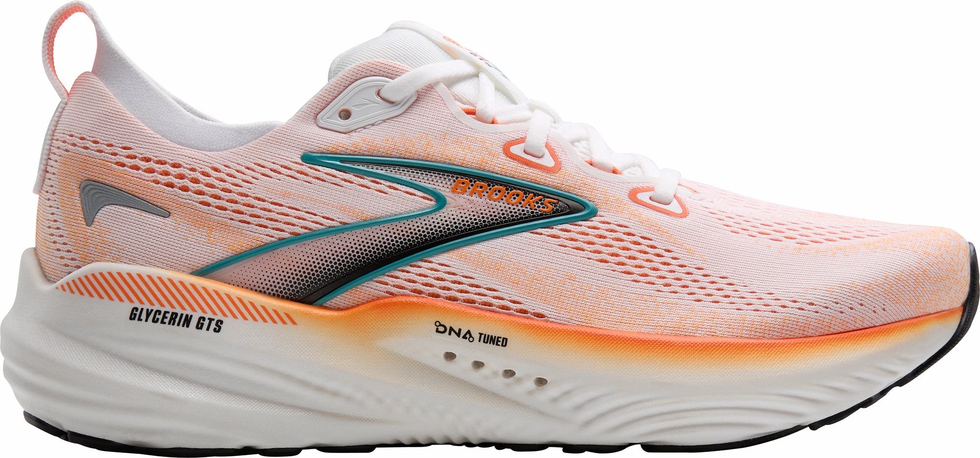 Brooks Glycerin GTS 22 Mens Running Shoes - Orange Brooks cushioned sneakers for distance running