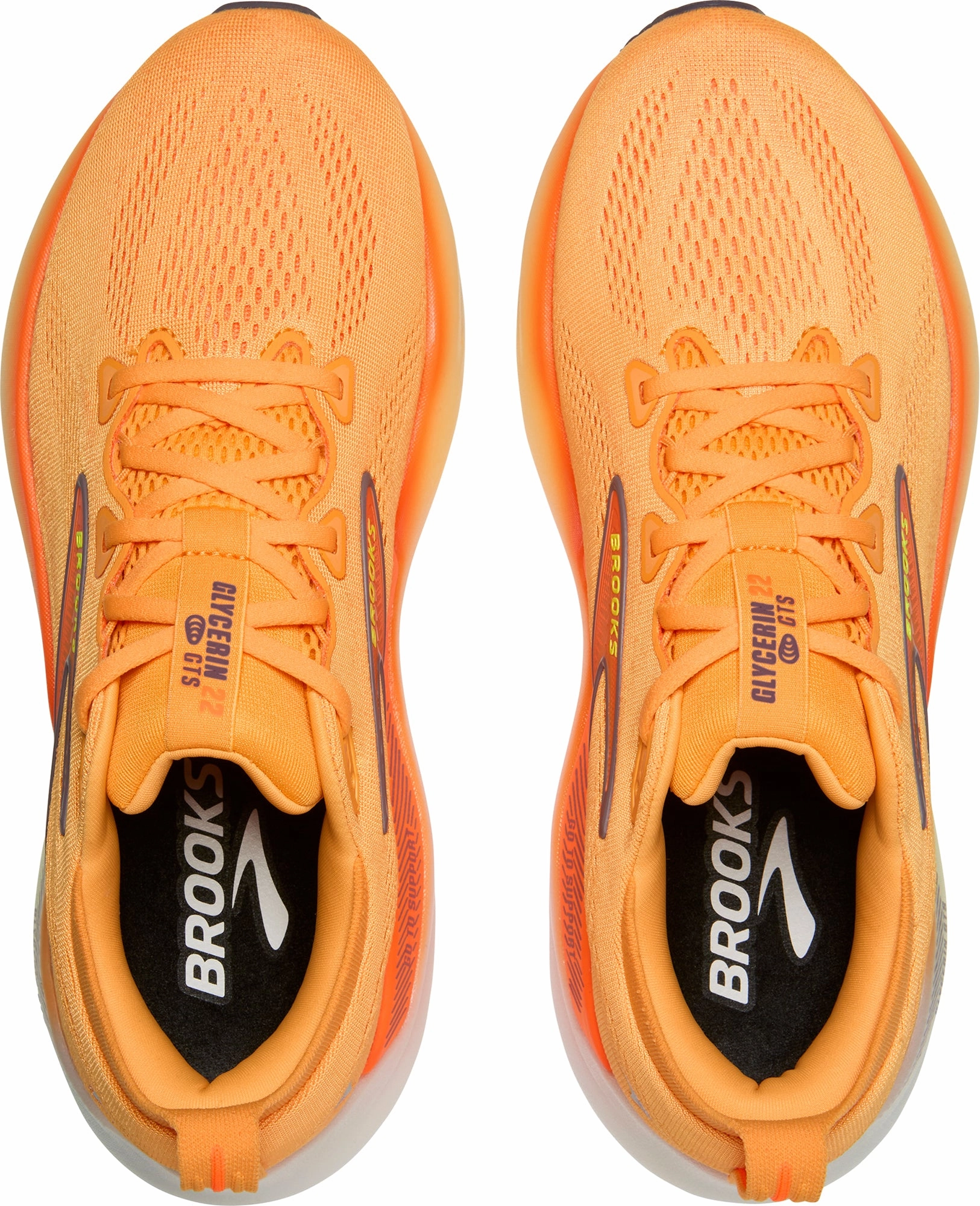 Brooks Glycerin GTS 22 Mens Running Shoes - Orange Training Sneakers