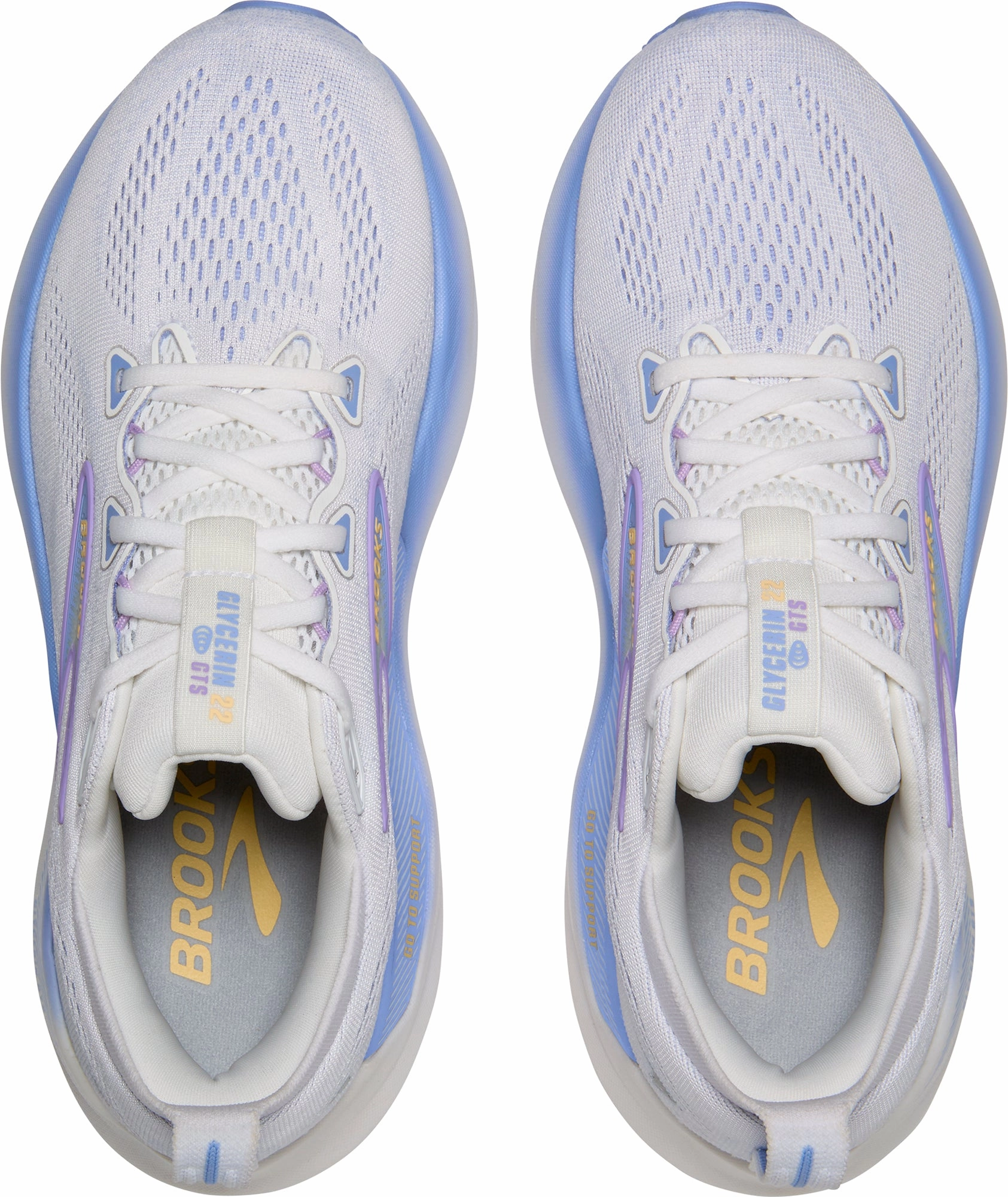 Brooks Glycerin GTS 22 Womens Running Shoes - White Distance Runners