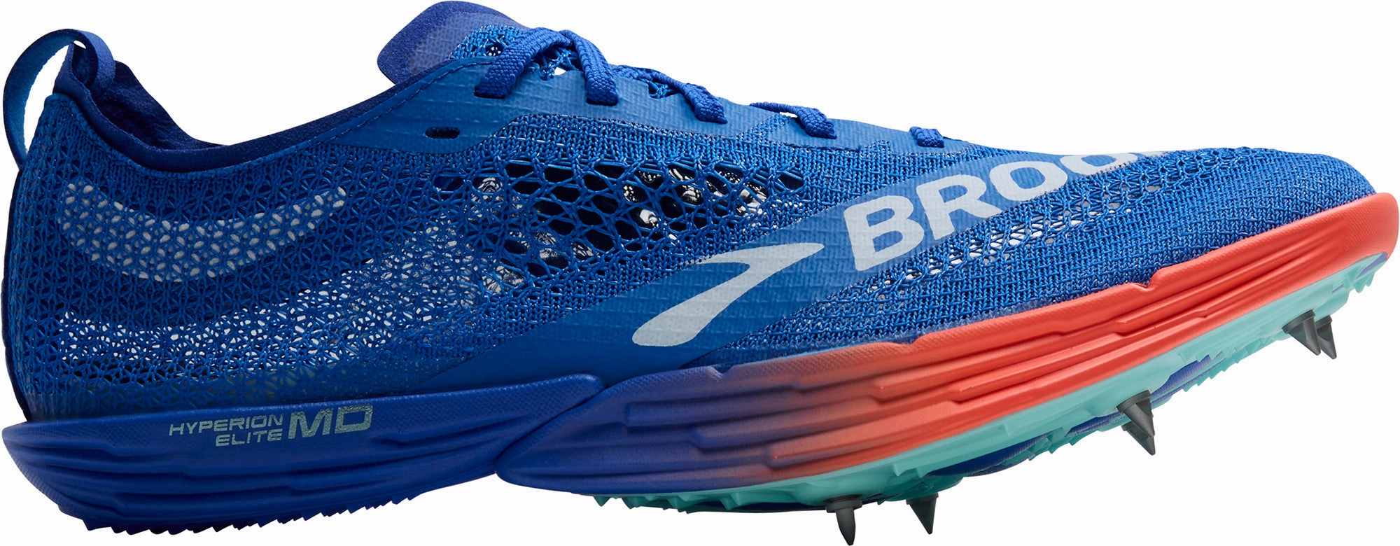 Brooks Hyperion Elite MD Running Spikes - Blue Brooks Hyperion running footwear