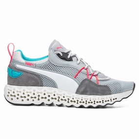 Calibrate Restored Tron - Gray Puma trainers with bold stripe logo