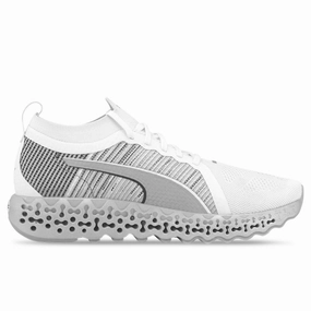 Calibrate Runner - White Puma shoes with suede and modern shape