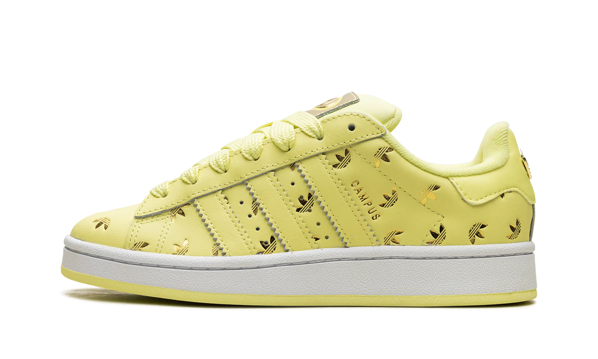 Campus 00s WMNS "Allover Debossed Trefoils-Pulse Yellow" Adidas Women's shoes
