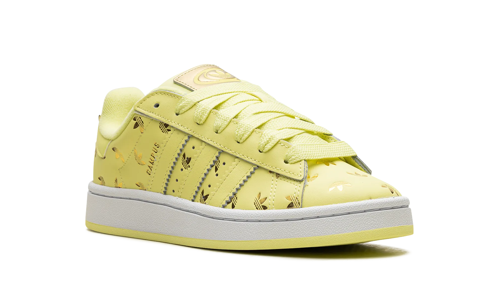 Campus 00s WMNS "Allover Debossed Trefoils-Pulse Yellow" adidas womens workout shoes