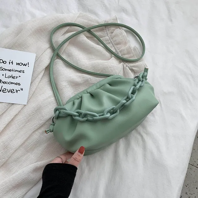 Candy Color PU Leather Shoulder Messenger Bags For Women 2020 Small Crossbody Bag Travel Chain Handbags and Purses Fashion Nova Bags