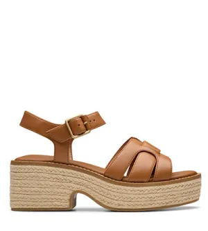 CLARKS COLEDALE STRAP TAN LEATHER Clarks women's shoes