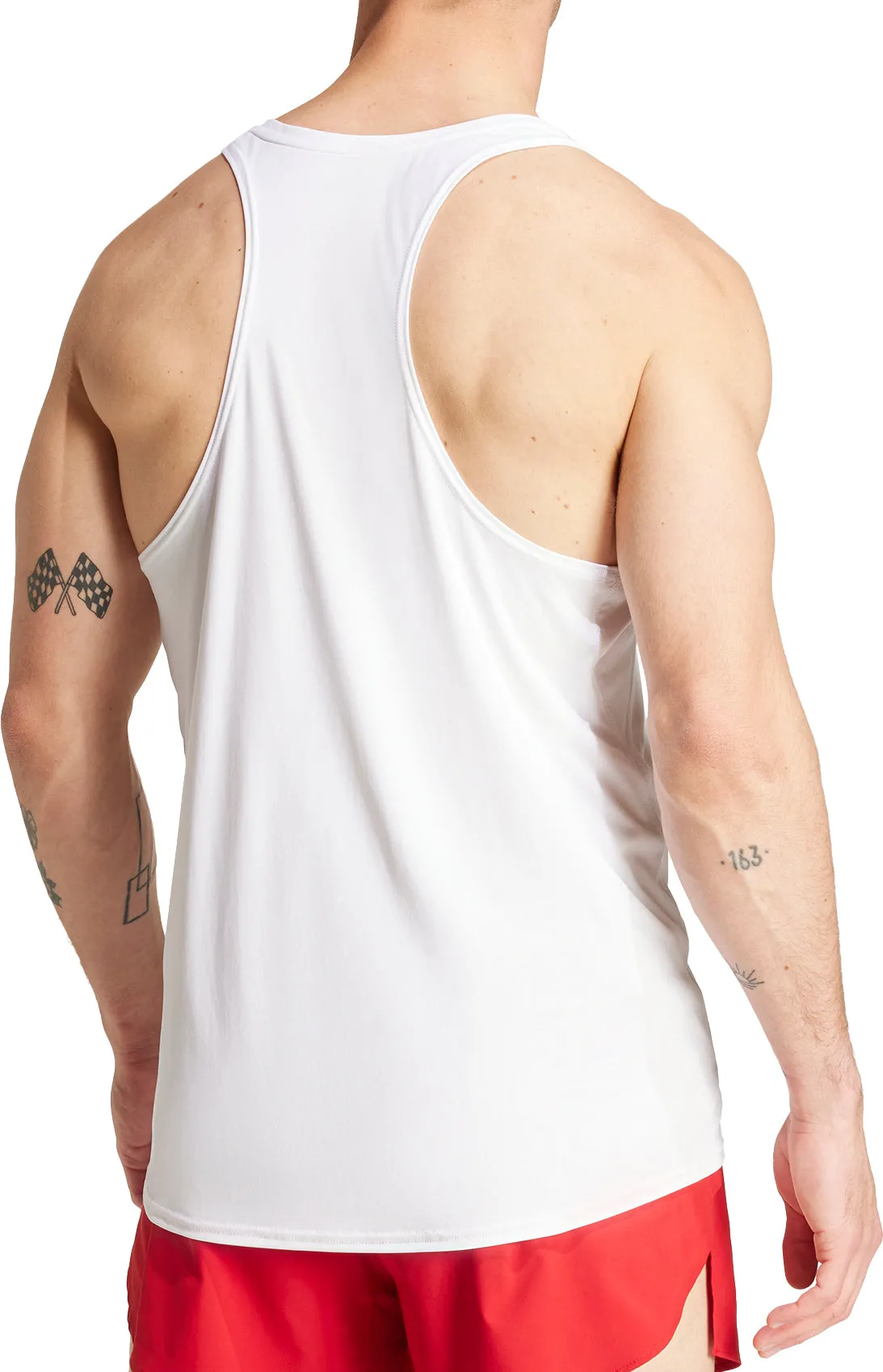 Clothing Adidas  Men adidas Adizero Essentials Mens Running Vest - White