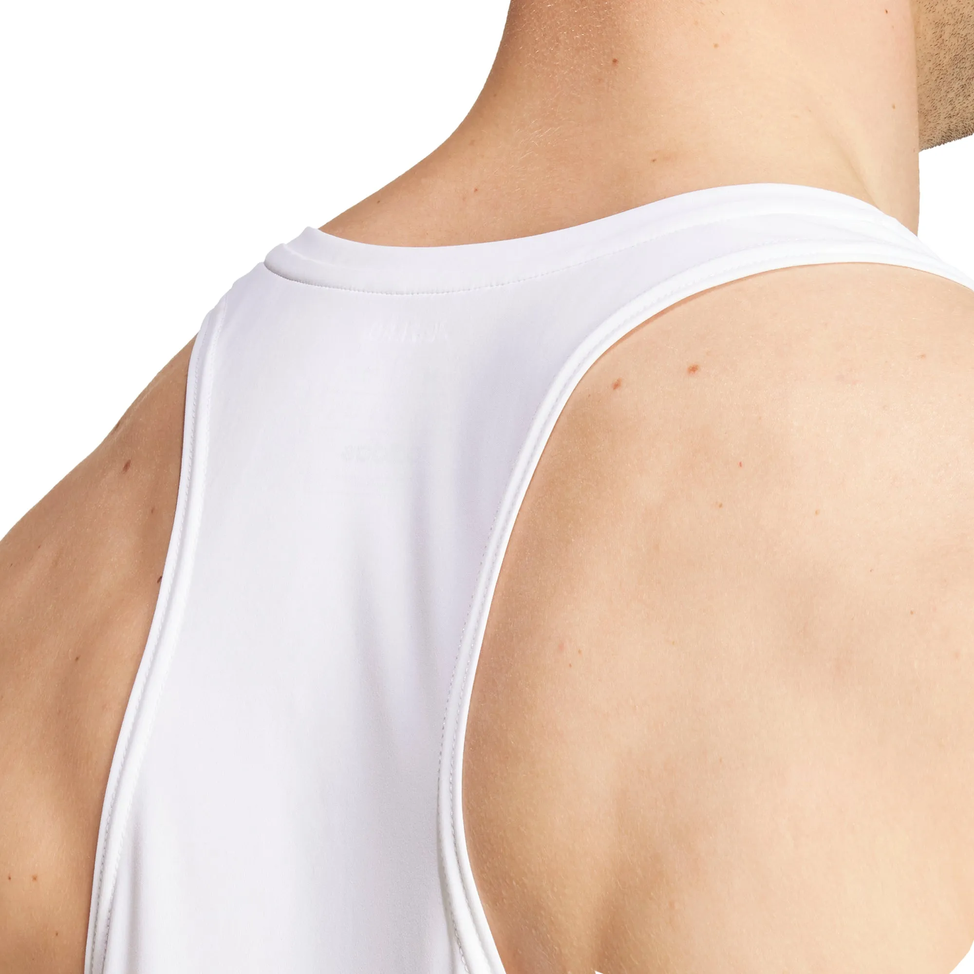 Clothing Adidas  Men adidas Adizero Essentials Mens Running Vest - White