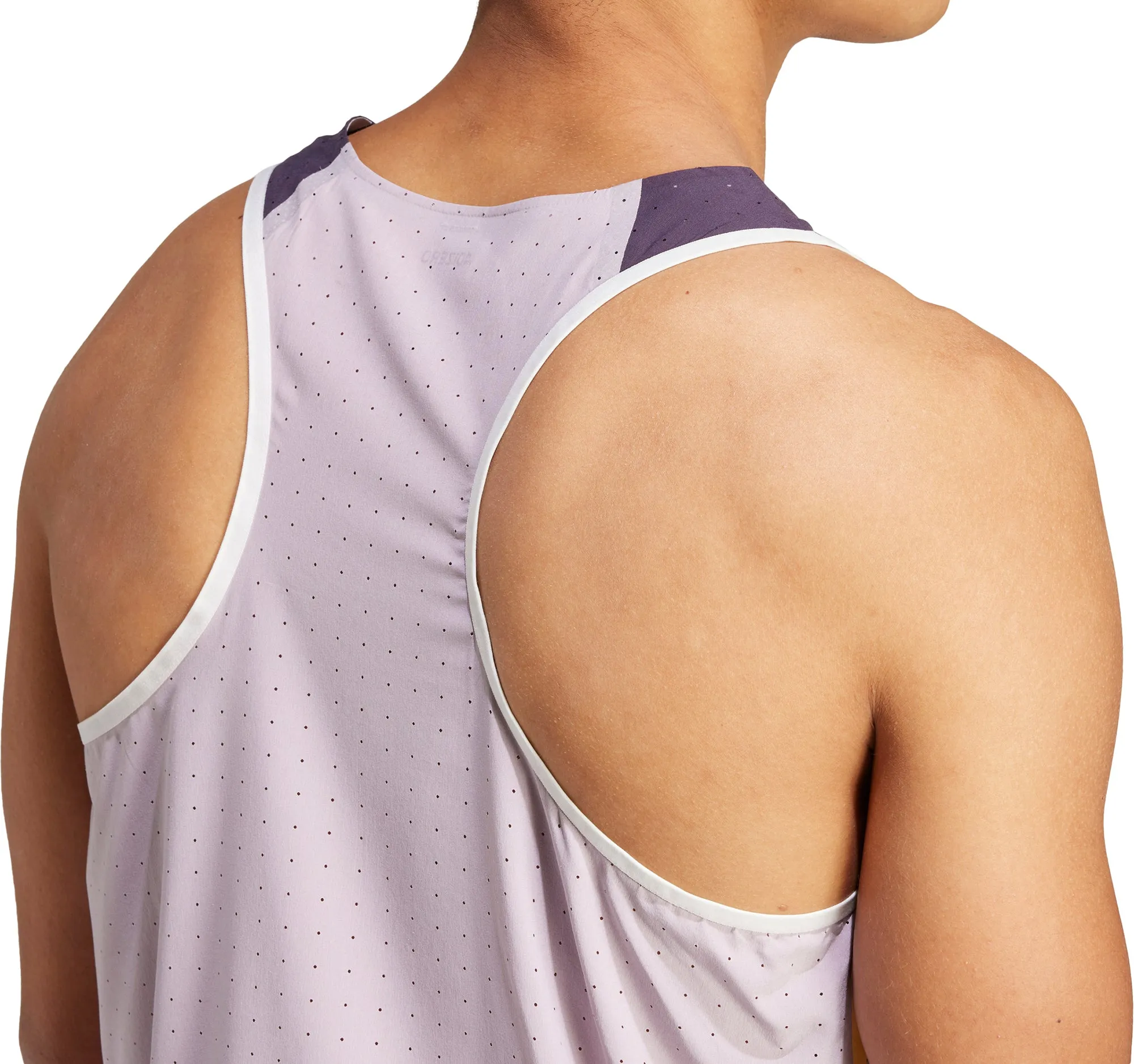 Clothing Adidas  Men adidas Adizero Promo Mens Running Vest - Purple