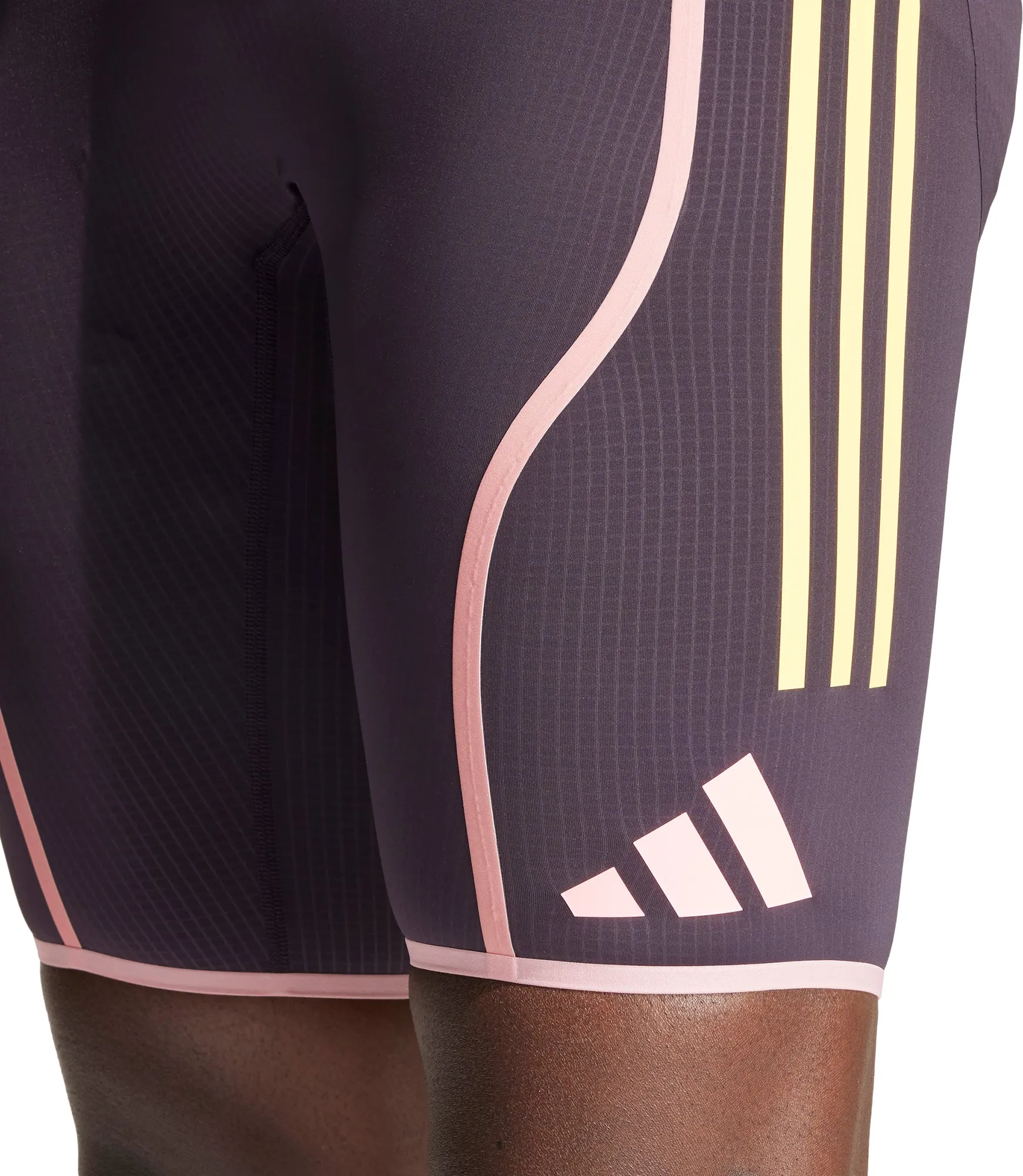 Clothing Adidas  Men adidas Adizero Promo Mens Short Running Tights - Purple