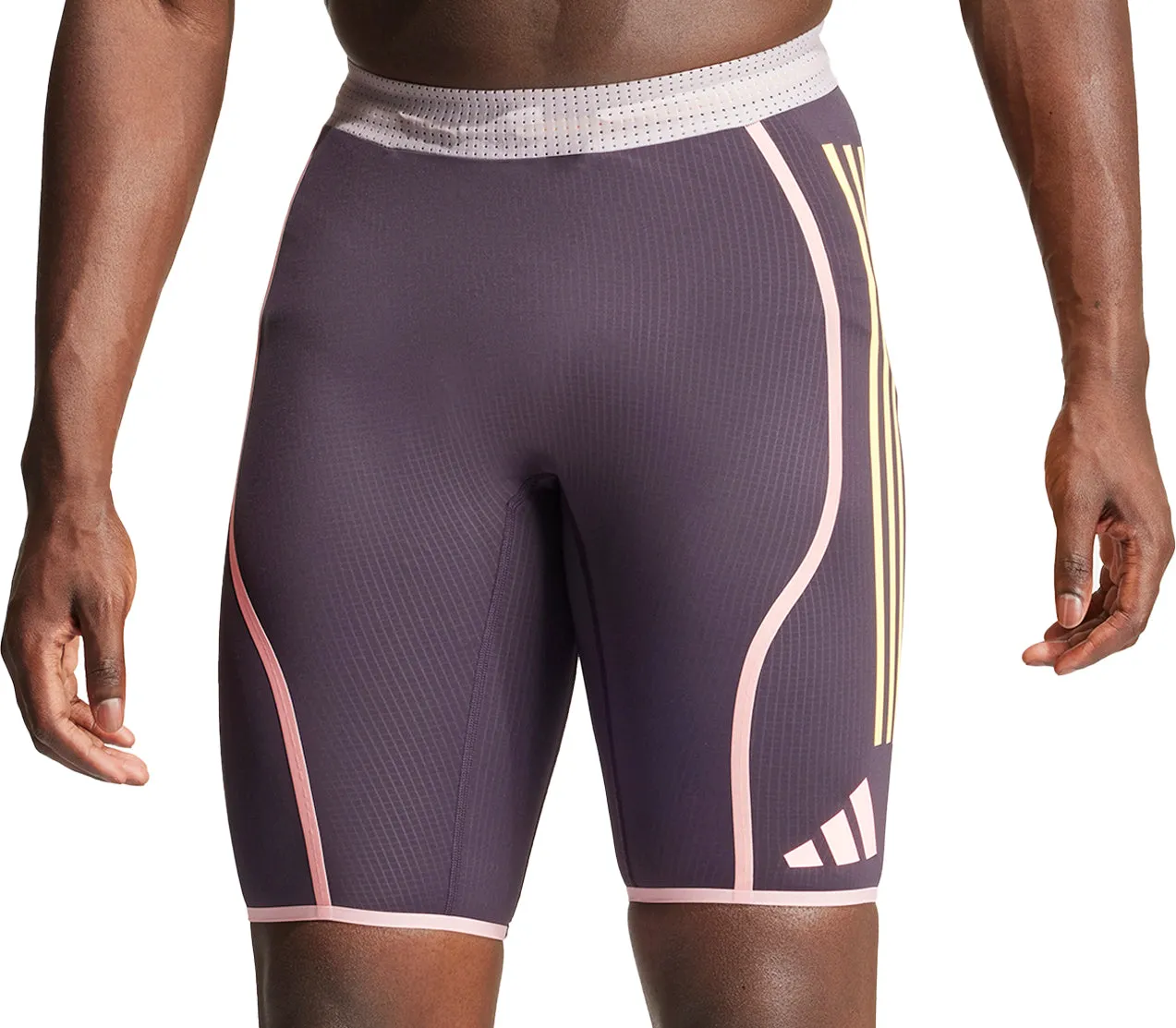 Clothing Adidas  Men adidas Adizero Promo Mens Short Running Tights - Purple