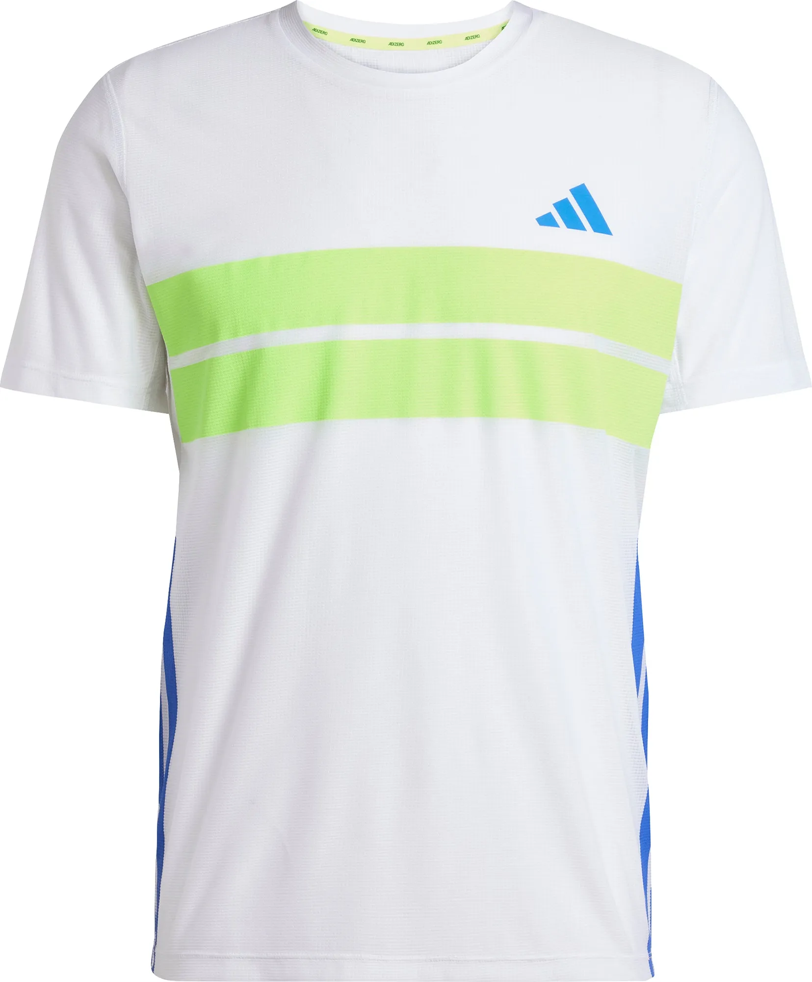 Clothing Adidas  Men adidas Adizero Retro Short Sleeve Mens Running Top - White