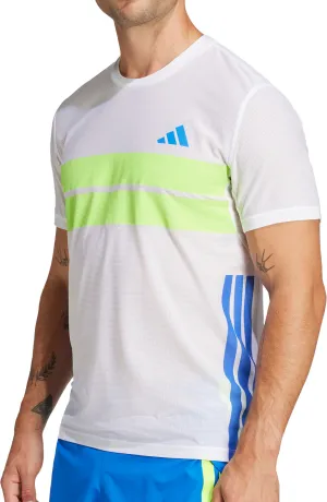 Clothing Adidas  Men adidas Adizero Retro Short Sleeve Mens Running Top - White